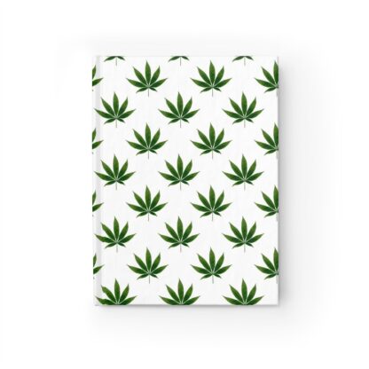 Hard Cover Sketch Book Cannabis Sativa Print Light Front