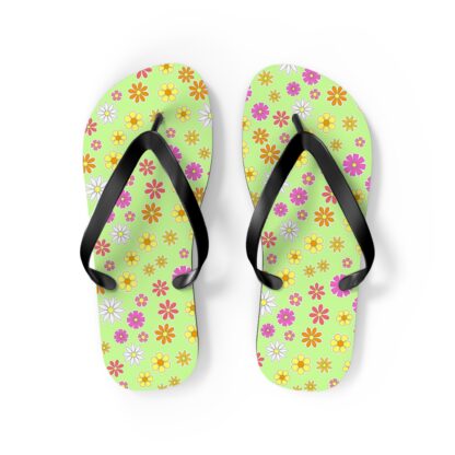 Happy green flip flops