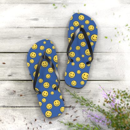 flip flops smiley blue